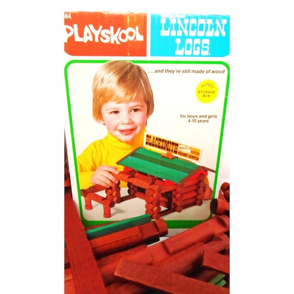 Large Lot of Lincoln Logs 400 Plus pcs. Playskool 7lbs. Worth - Picture 2 of 16